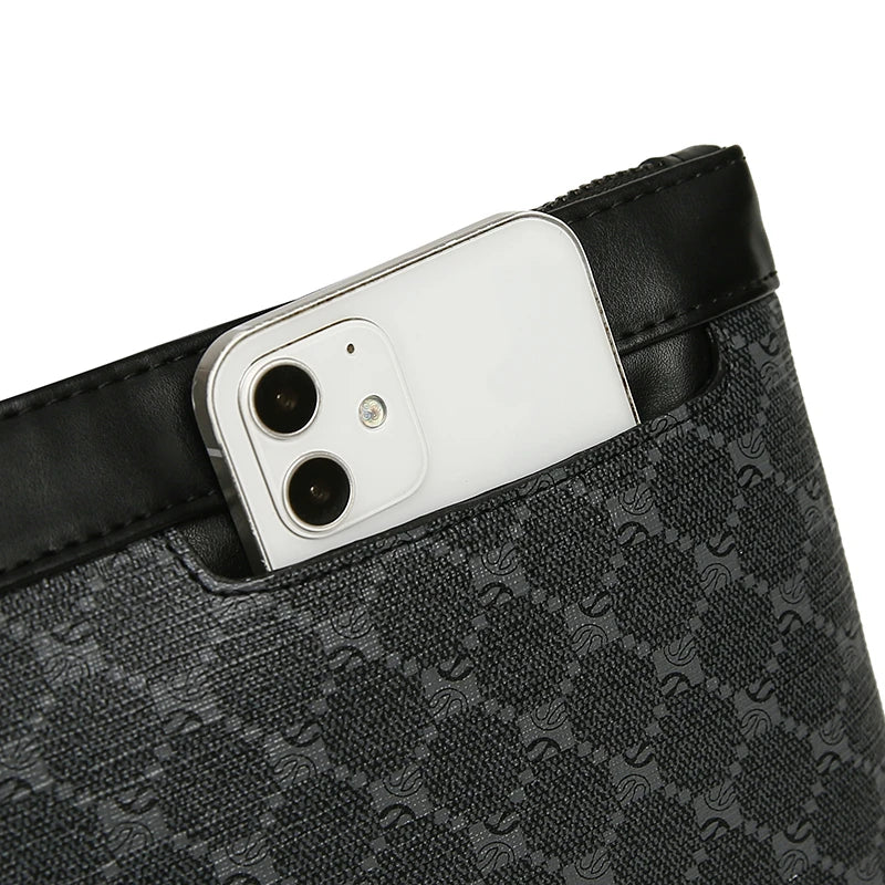 Slim leather clutch for phone and wallet