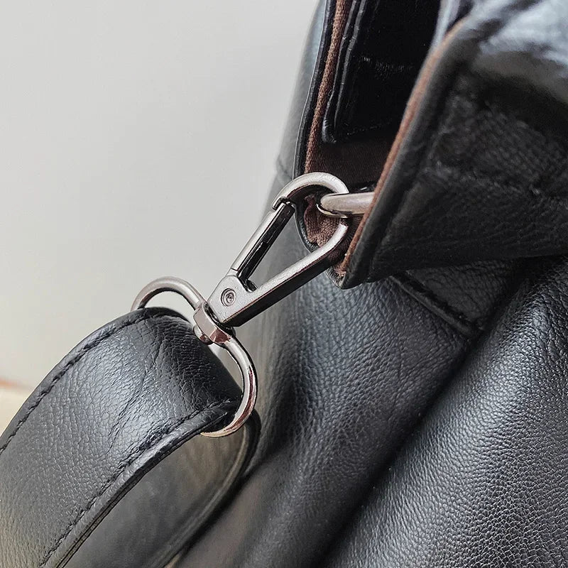 Chic oversized leather tote bag