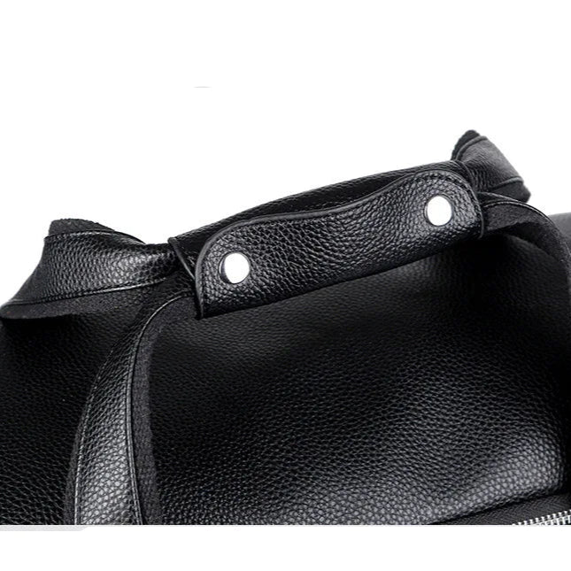 Urban leather holdall with top handles