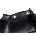 Urban leather holdall with top handles