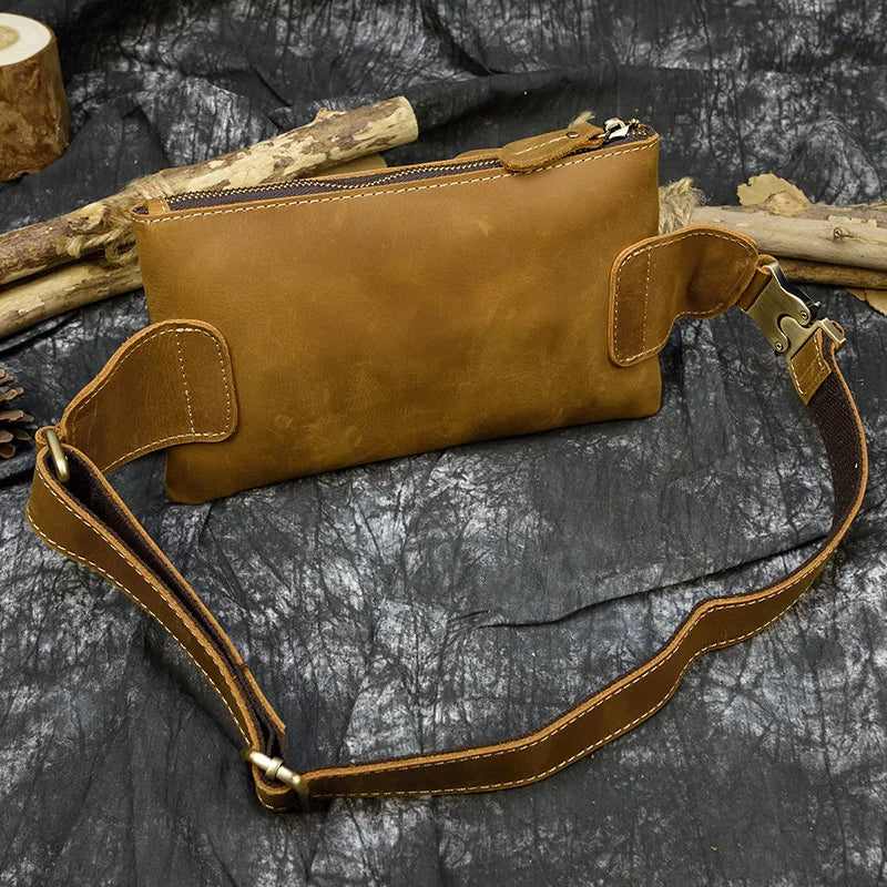 Modern leather bum bag