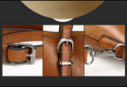 Large leather tote bag with zipper