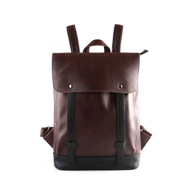 Retro men's  leather backpack