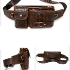 Adjustable leather bum bag