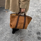 Classic suede tote bag