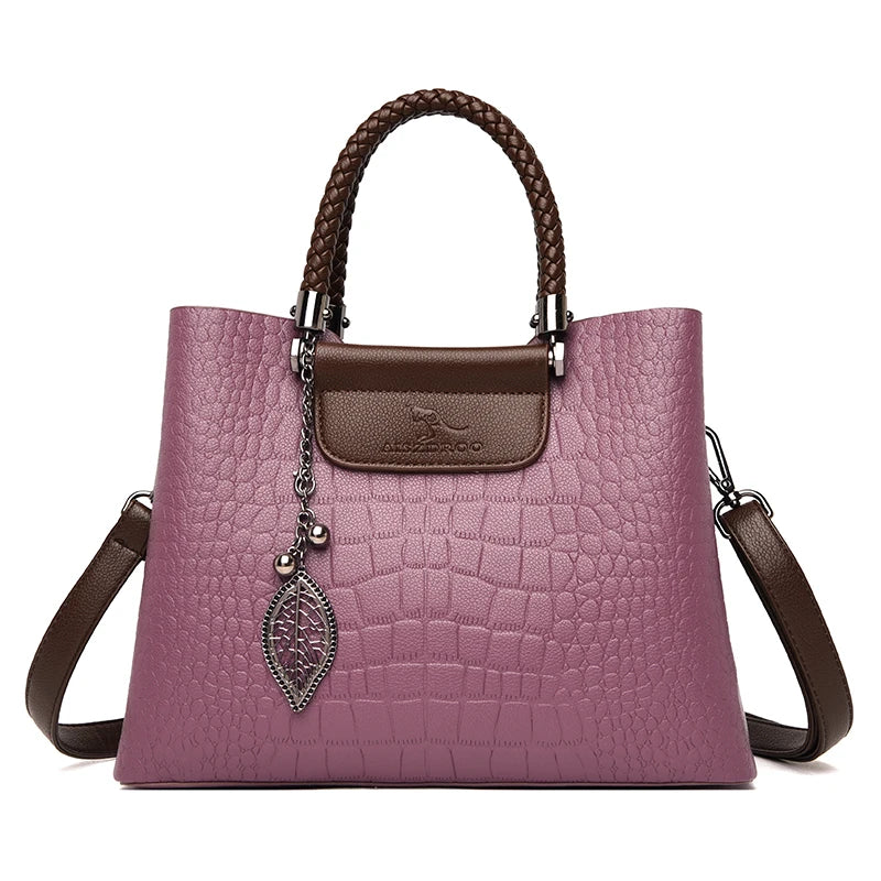 Vintage-inspired leather handbag