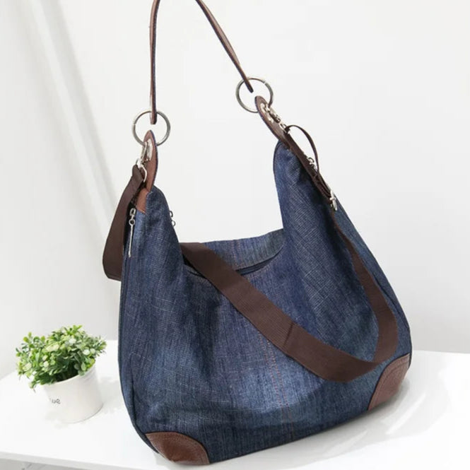 Casual denim slouch bag