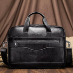 Classic leather laptop bag