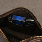 Elegant men leather bum bag