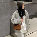 Suede shoulder purse