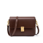 Retro style leather crossbody bag