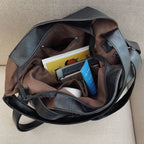 Chic oversized leather tote bag