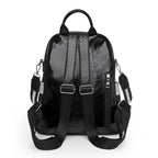 Women’s black leather backpack