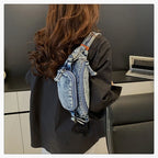 Denim waist bag