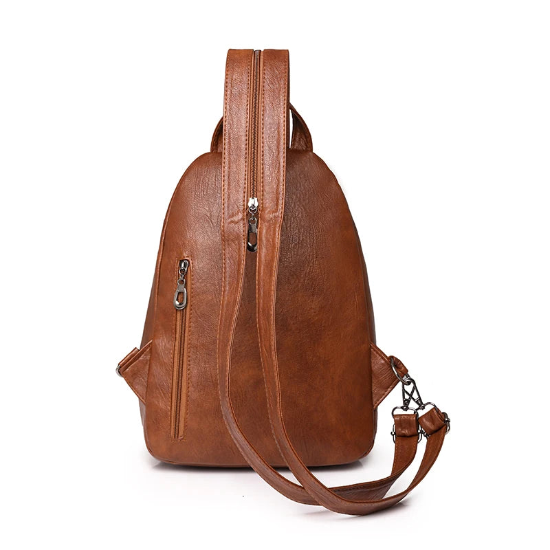 Women’s leather knapsack