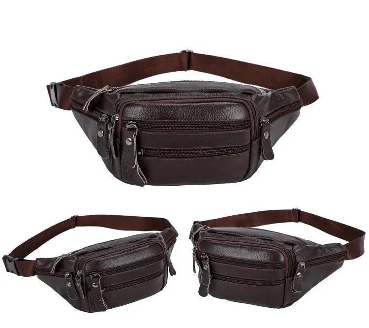 Wraparound leather bum bag