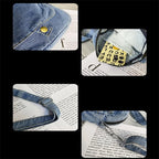 Soft denim crossbody handbag