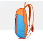 Small red hiking backpack