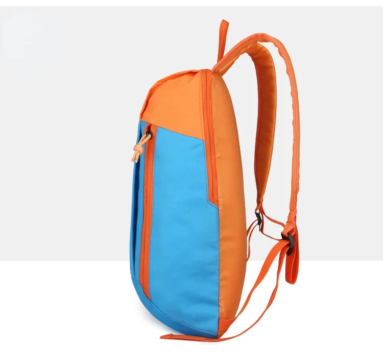 Small red hiking backpack