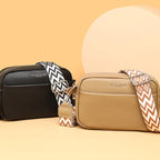 Soft minimalist leather crossbody bag
