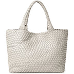 Trendy leather tote bag