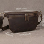 Elegant men leather bum bag