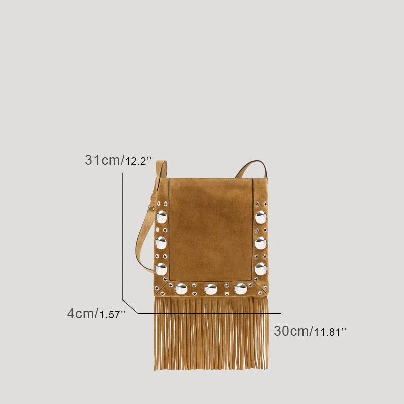 Soft suede shoulder purse