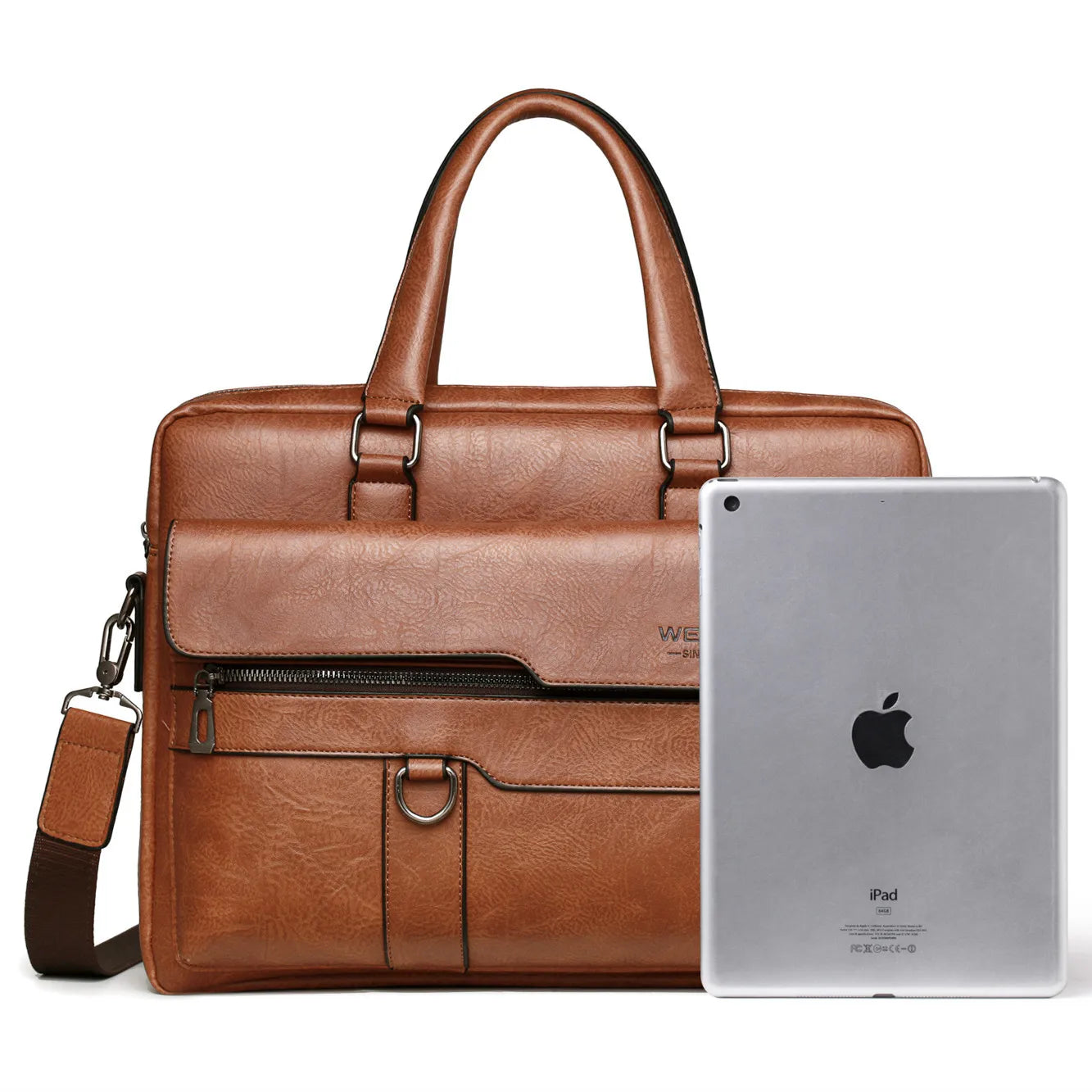 Leather laptop bag