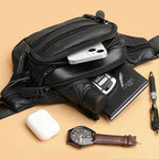 Smooth leather belt pouch