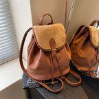 Classic suede backpack for women