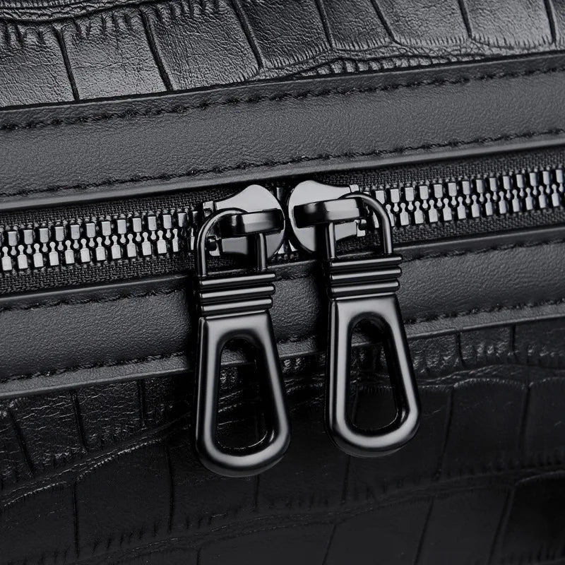 Unisex leather duffle bag