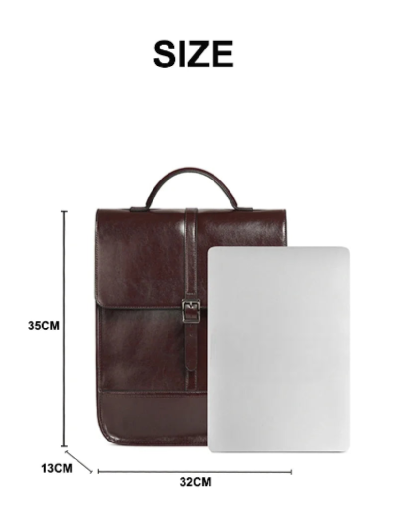 Classic leather satchel