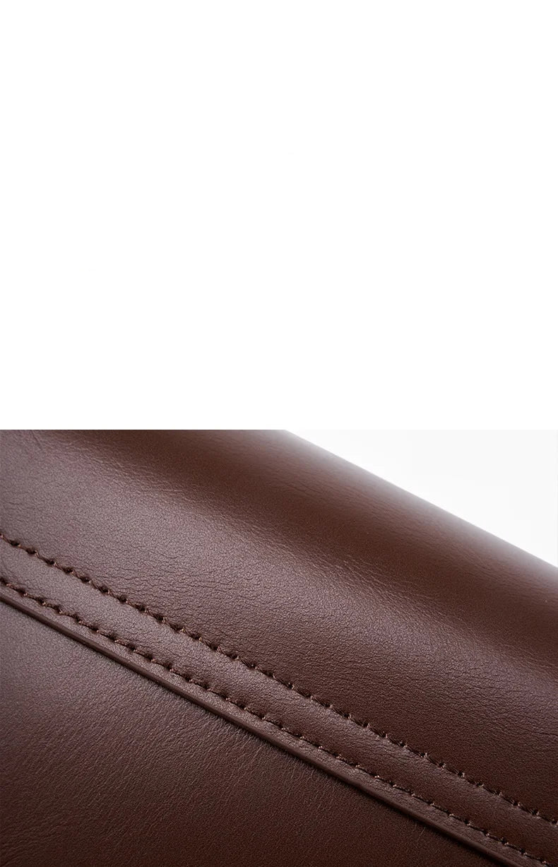 Retro style leather crossbody bag
