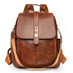 Leather flap satchel