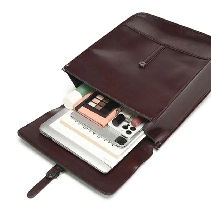 Classic leather satchel