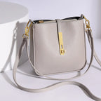 Functional leather crossbody bag