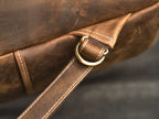Leather rucksack for men