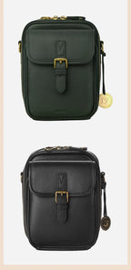 Structured small leather crossbody bag