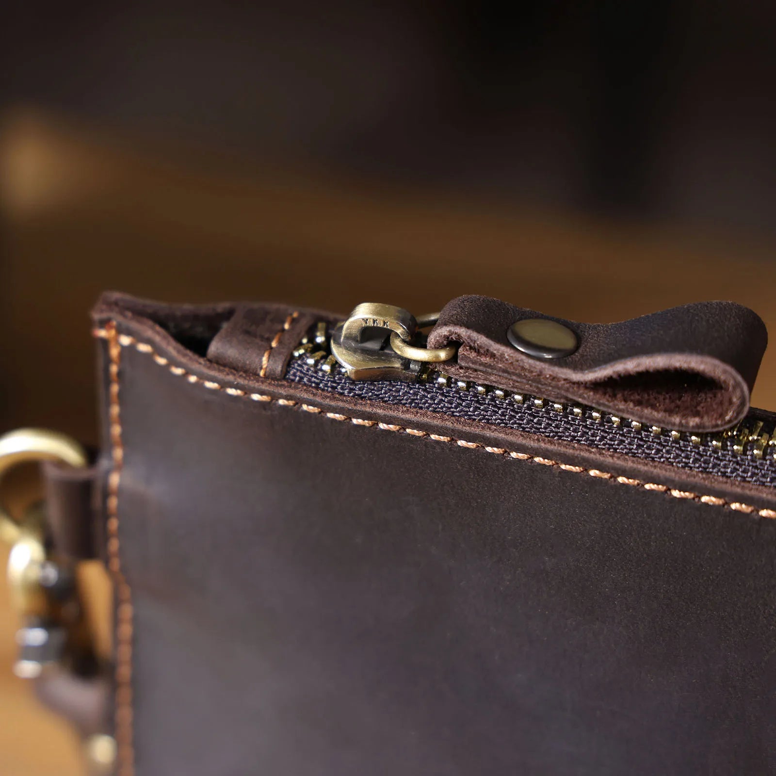 Retro leather clutch