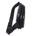 Wide-strap leather bum bag