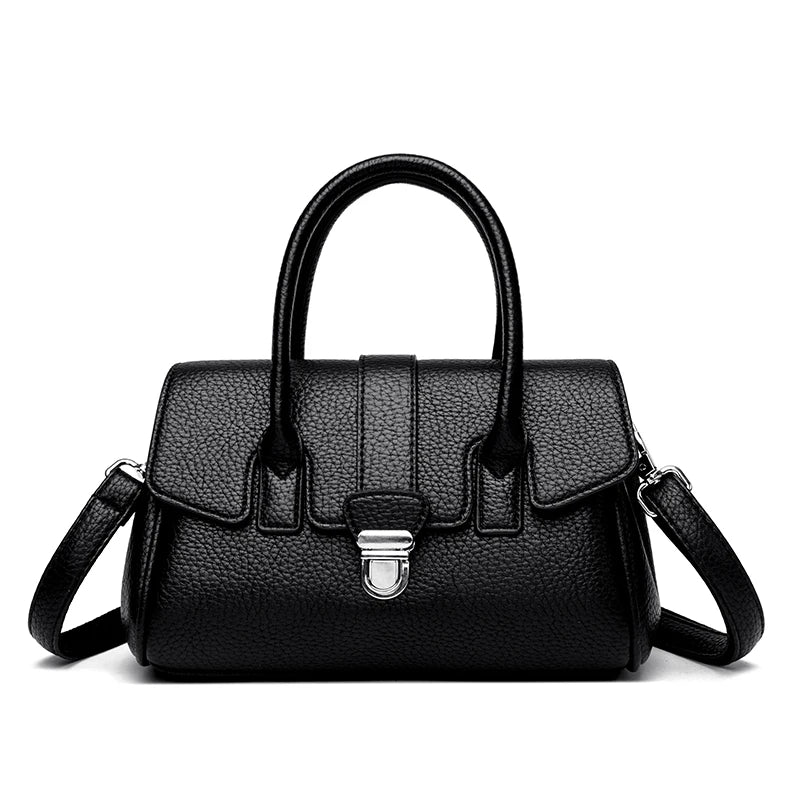 Designer-inspired leather handbag