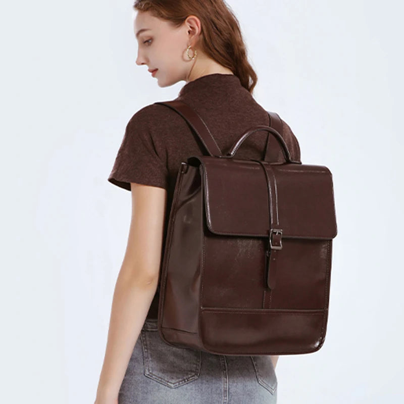 Classic leather satchel