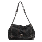 Large capacity denim handbag
