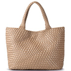 Trendy leather tote bag