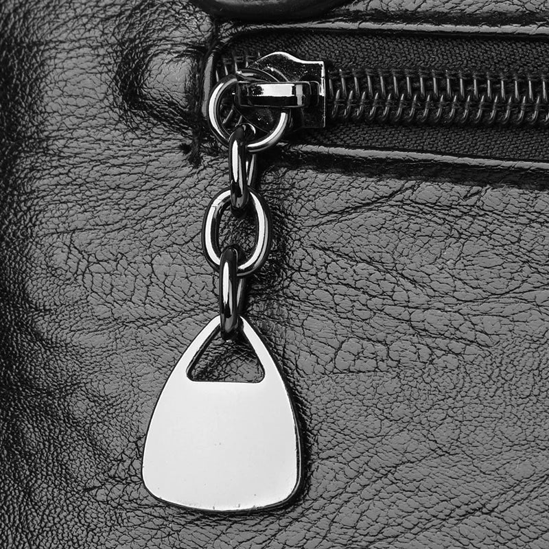 Crossbody leather hobo bag
