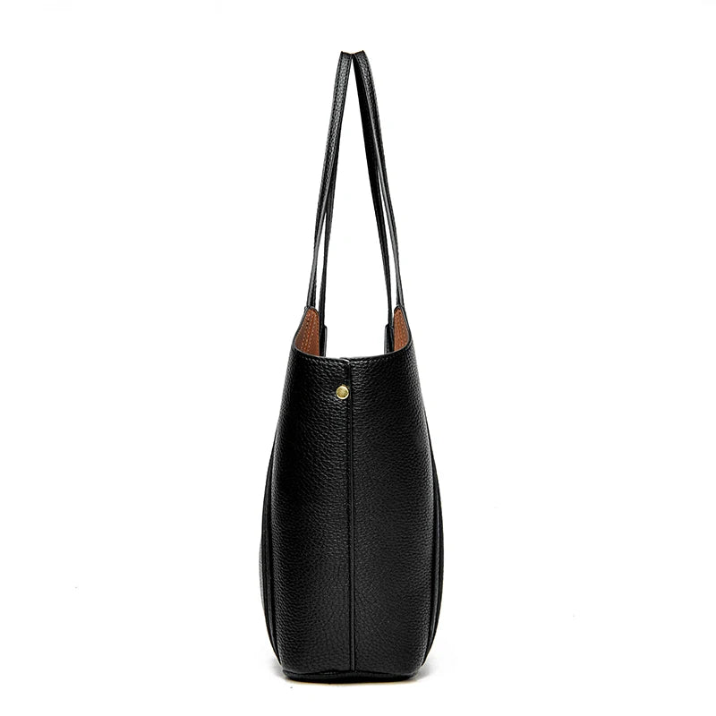 Elegant soft leather tote bag