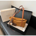 Elegant suede shoulder bag for daily wear