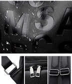 Urban chic anti-theft leather knapsack