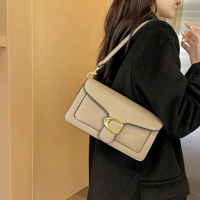 Designer inspired leather crossbody bag