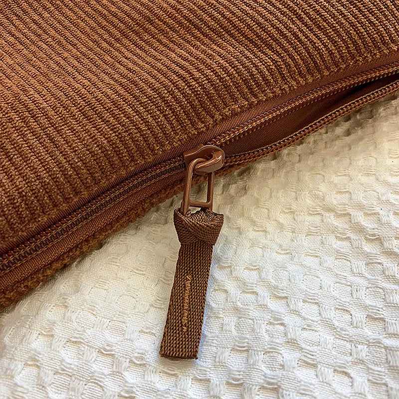 Corduroy handbag with adjustable shoulder strap